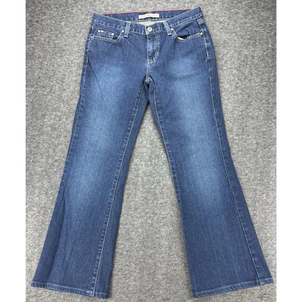 Tommy Hilfiger Womens Jeans Blue Denim Bootcut Flare Low Rise Y2K 2000s